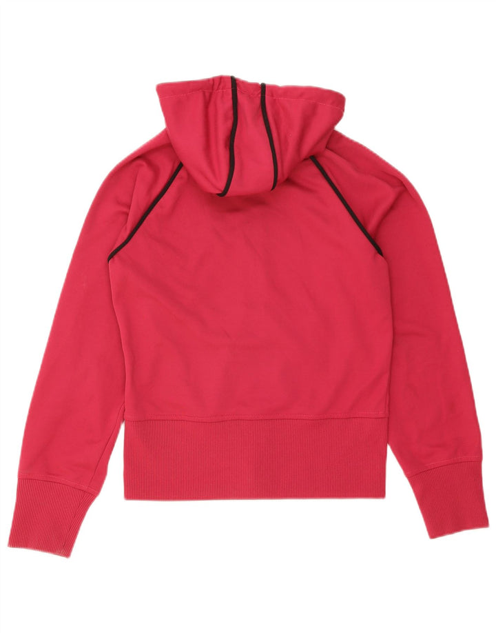 Diadora Womens Zip Hoodie Sweater IT 42 Medium Pink Polyester