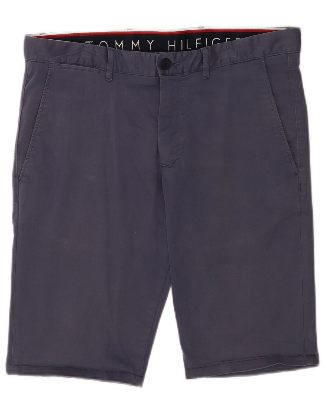 Tommy Hilfiger Mens Chino Shorts W32 Medium Navy Blue Cotton