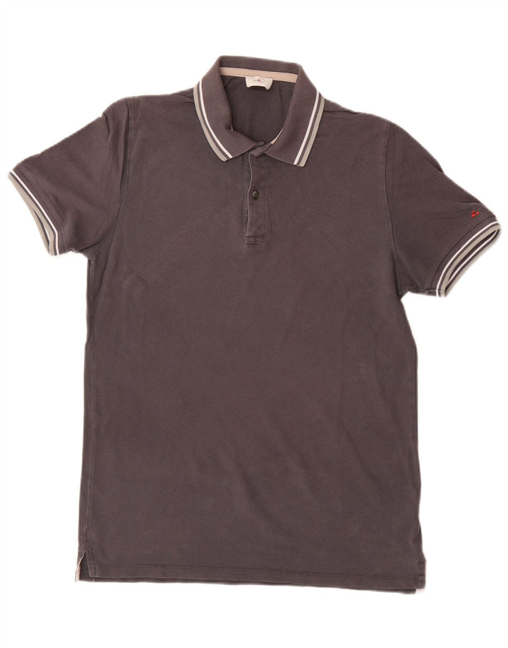 PEUTEREY Mens Polo Shirt Medium Grey Cotton