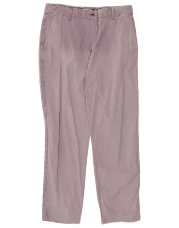 Marks & Spencer Womens Tapered Chino Trousers UK 14 Large W32 L28 Purple