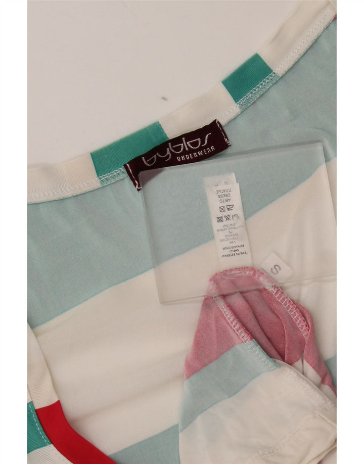 Byblos Womens Sleeveless Basic Dress UK 10 Small Multicoloured Striped