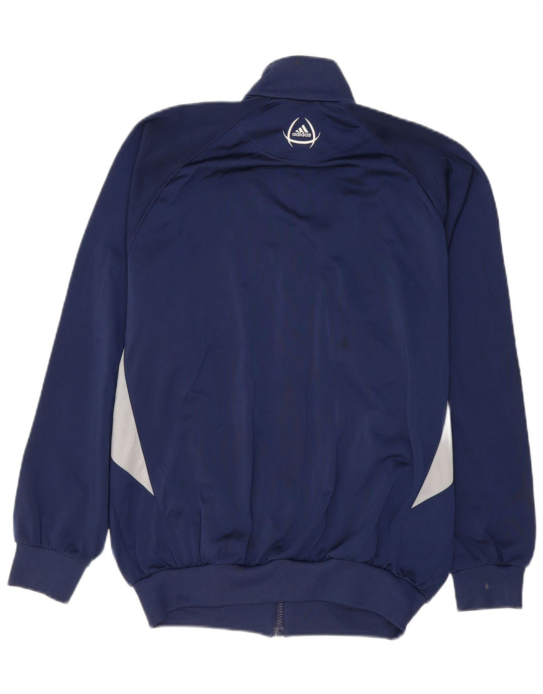 ADIDAS Mens Tracksuit Top Jacket UK 40/42 Medium Navy Blue Colourblock