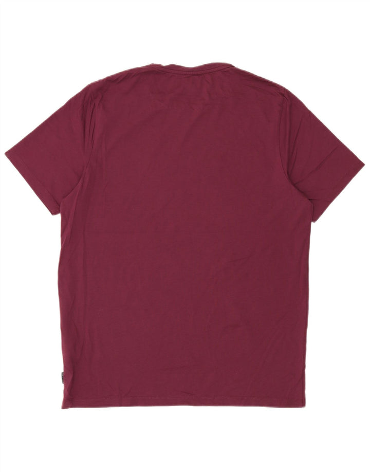 Ted Baker Mens Graphic T-Shirt Top Size 4 Large Maroon Cotton