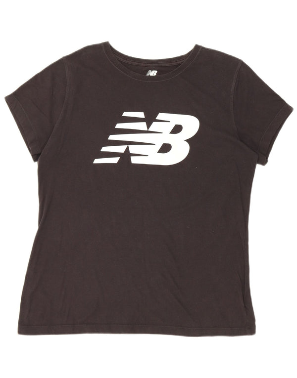 New Balance Mens Graphic T-Shirt Top Large Black Cotton