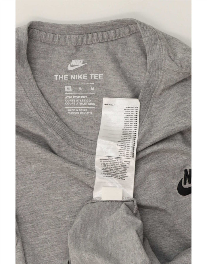 Nike Mens Athletic Cut T-Shirt Top Medium Grey Cotton