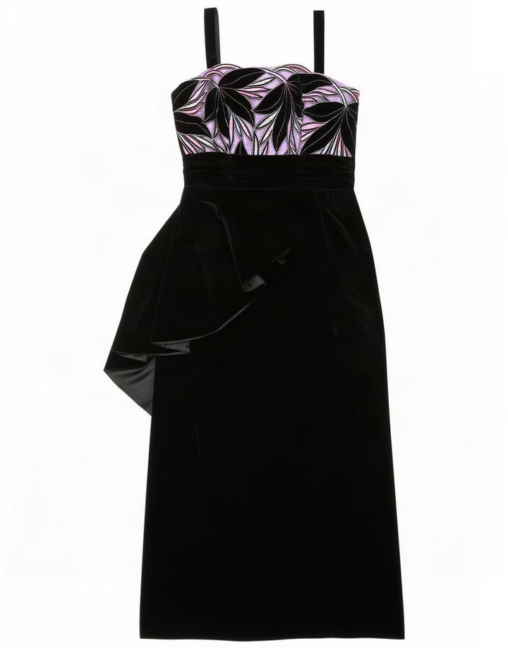 Cocktail Hoffmann Womens Sleeveless Maxi Dress IT 42 Medium Black