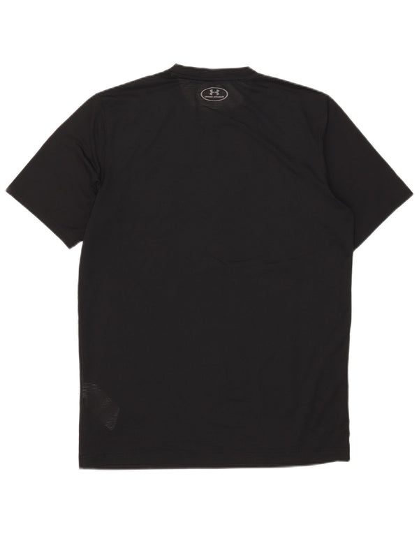 Under Armour Mens Heat Gear T-Shirt Top Medium Black Polyester
