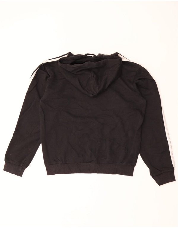 Adidas Mens Graphic Hoodie Jumper Small Black Cotton