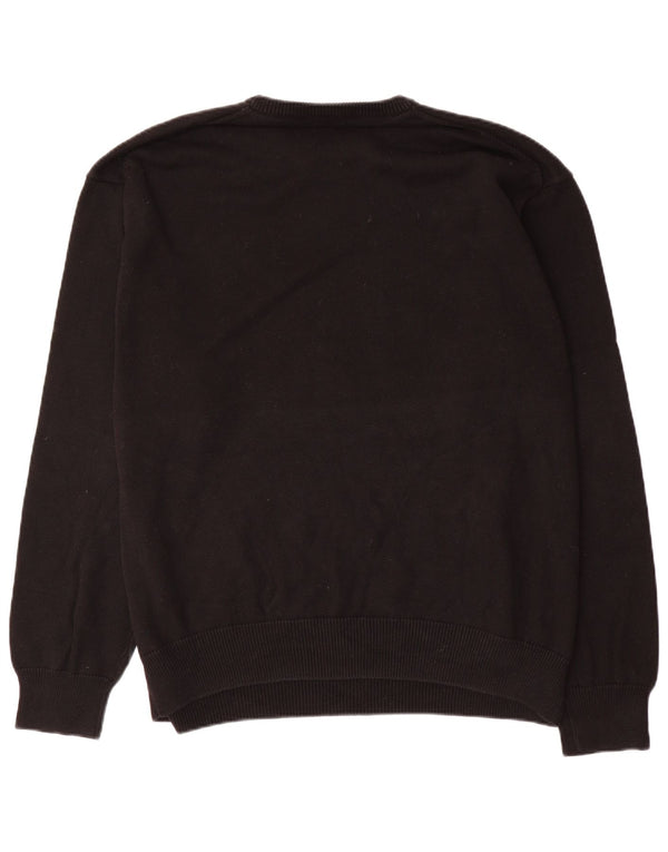 Gant Mens Crew Neck Jumper Sweater 3XL Black Cotton
