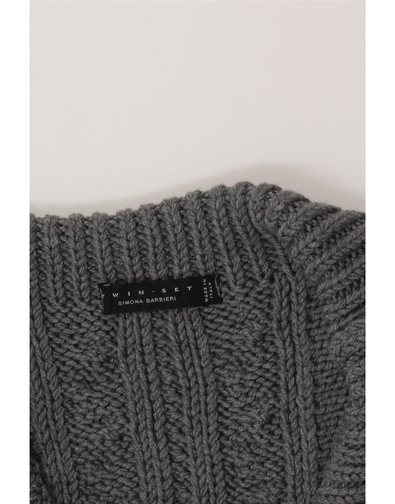 SIMONA BARBIERI Womens Poncho Jumper One Size Grey Vintage Simona Barbieri and Second-Hand Simona Barbieri from Messina Hembry 