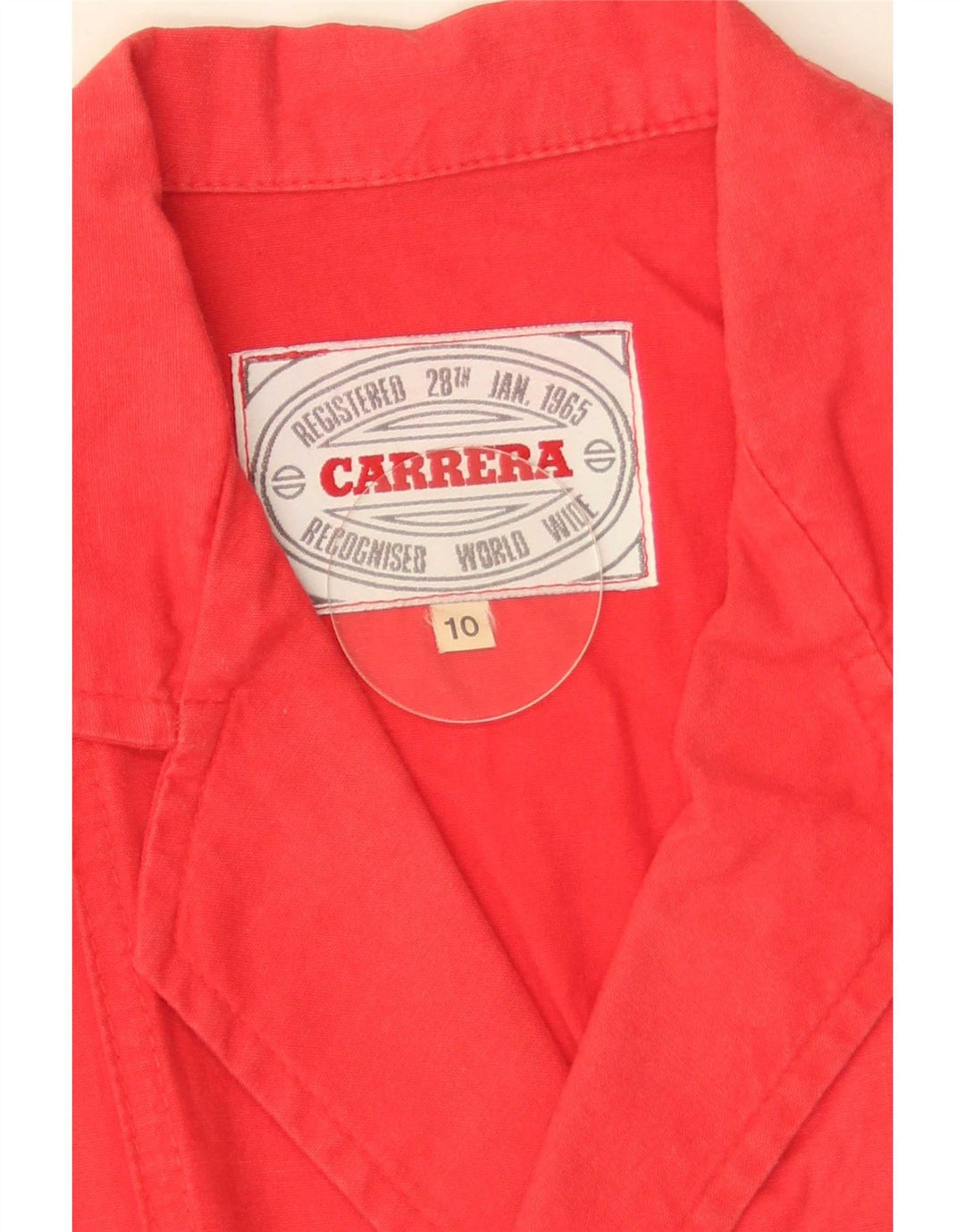 Carrera Womens Crop Double Breasted Blazer Jacket UK 10 Small Red