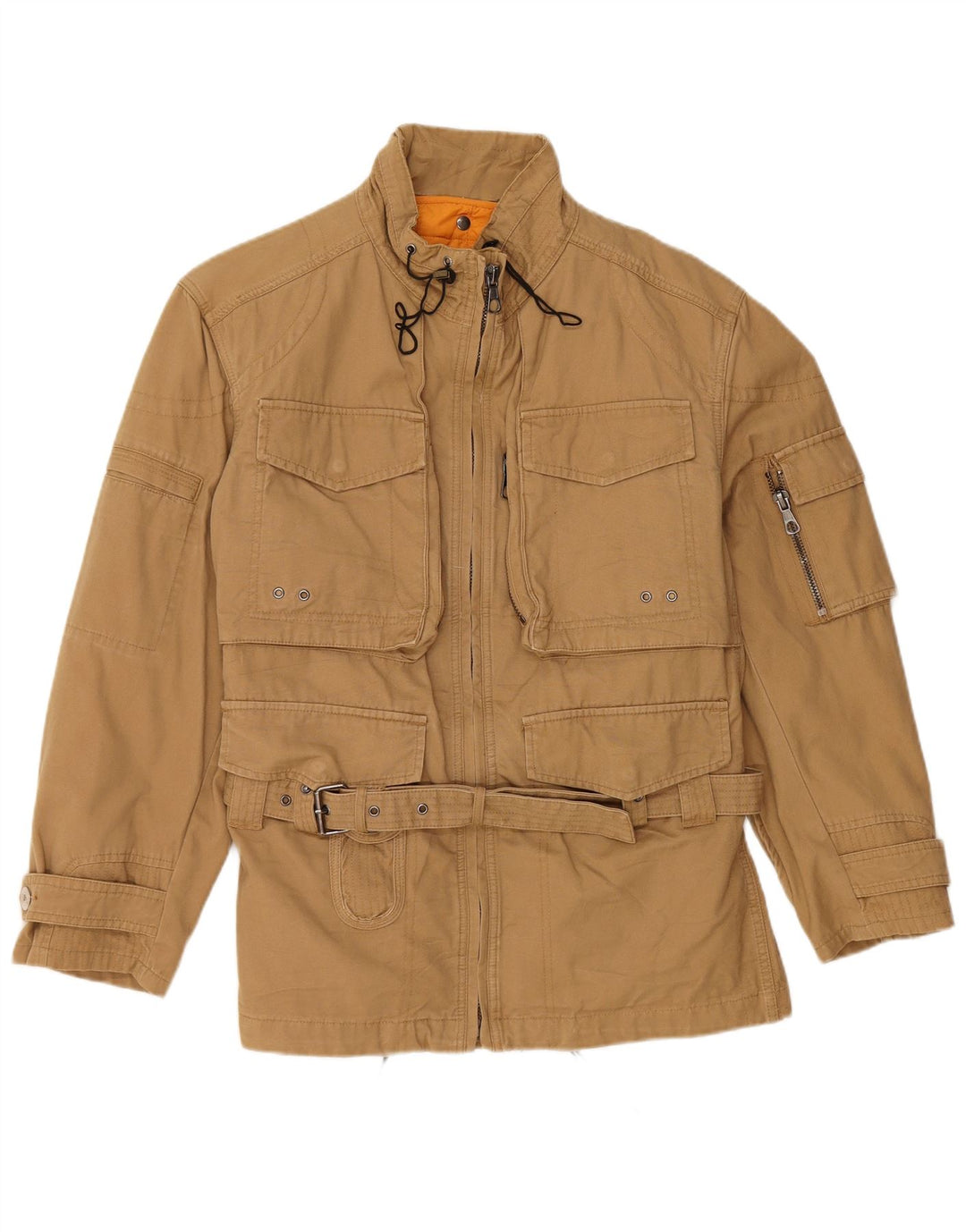 NAVY COAT Mens Utility Jacket IT 48 Medium Beige