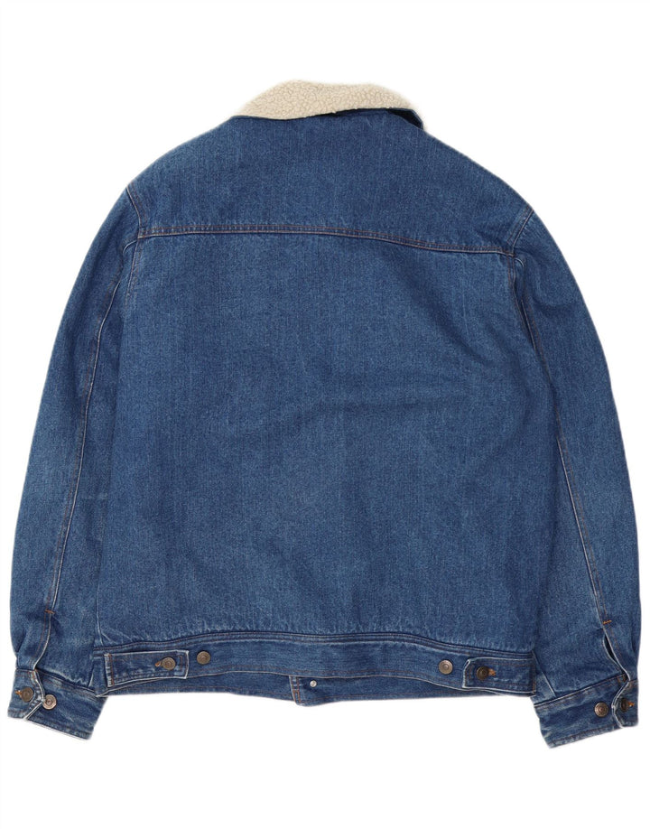 EXPLORER Mens Denim Sherpa Jacket IT 52 XL Blue Cotton