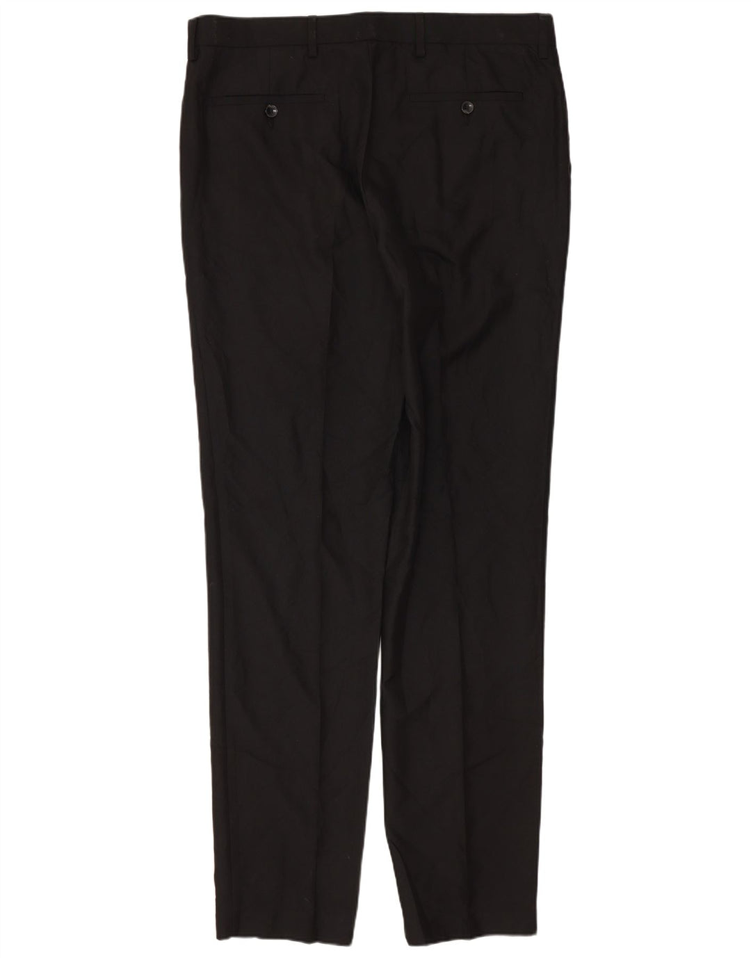 Marks & Spencer Mens Skinny Chino Trousers W34 L33 Black Polyester