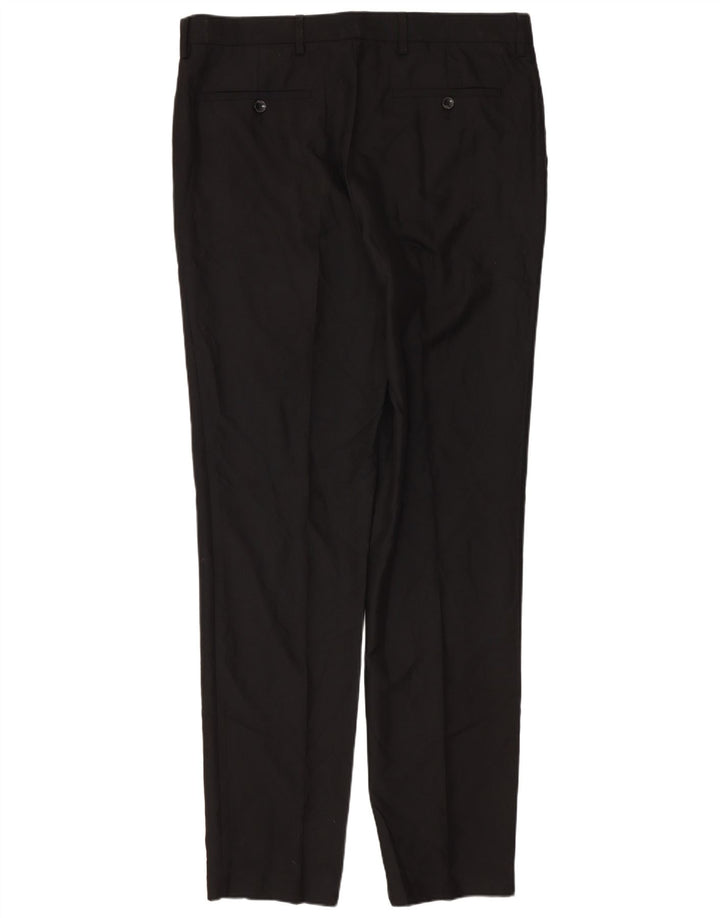 Marks & Spencer Mens Skinny Chino Trousers W34 L33 Black Polyester