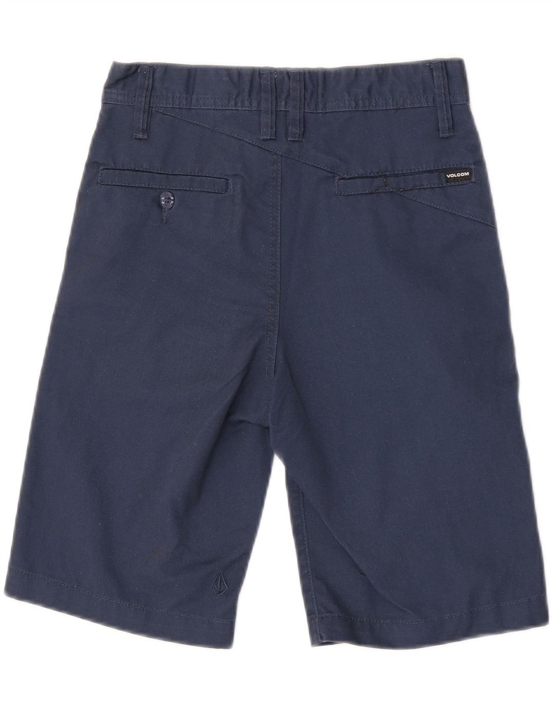 Volcom Boys Chino Shorts 11-12 Years W26 Navy Blue Polyester