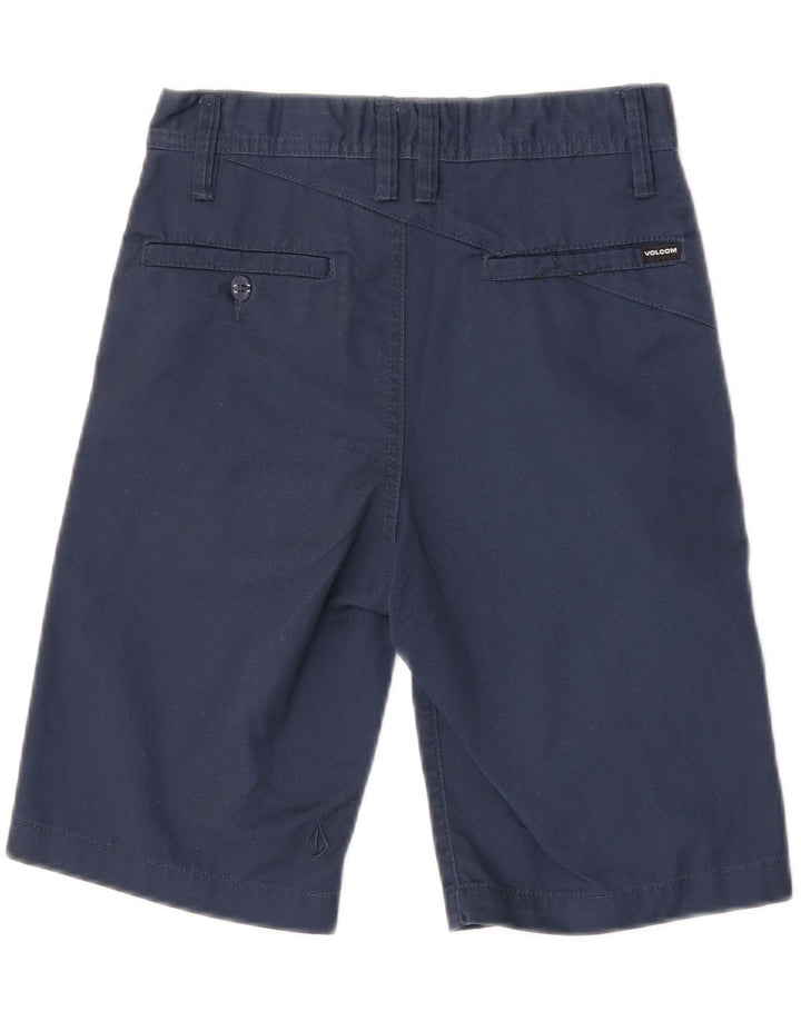 Volcom Boys Chino Shorts 11-12 Years W26 Navy Blue Polyester