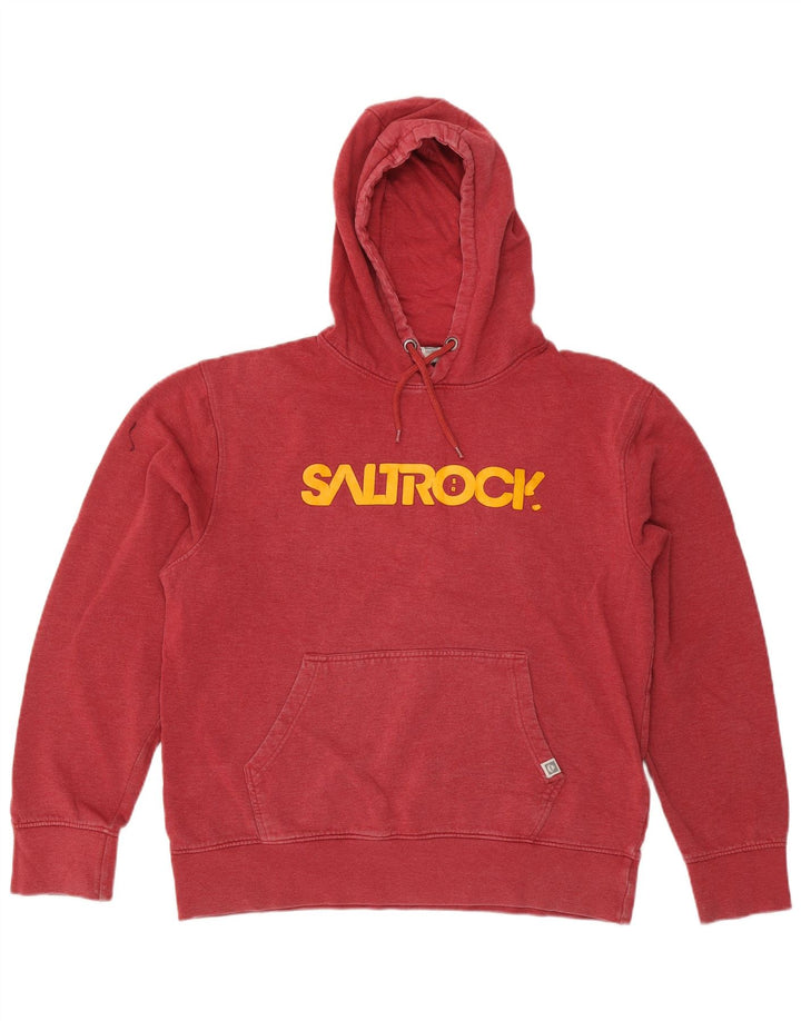 SALTROCK Mens Graphic Hoodie Jumper XL Red Cotton