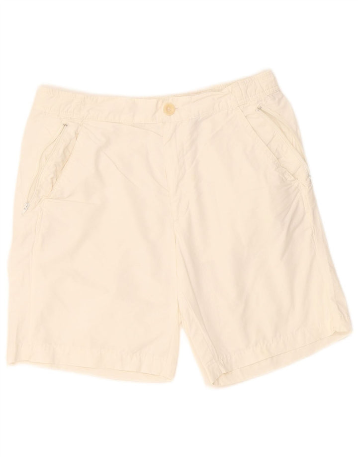 Canadiens Womens Chino Shorts IT 44 Medium W30 White Cotton