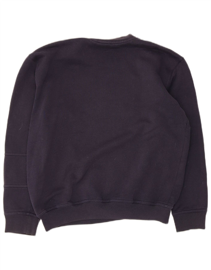 Ellesse Womens Graphic Oversized Sweatshirt Jumper UK 10 Small Navy Blue