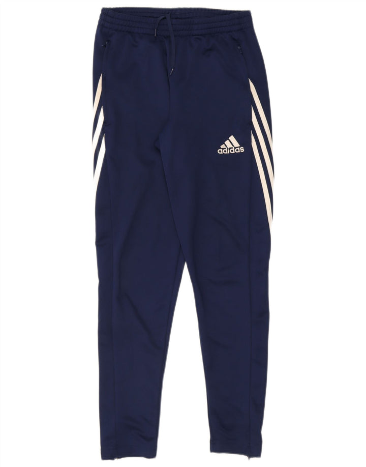 ADIDAS Mens Climalite Tracksuit Trousers Small  Navy Blue Polyester