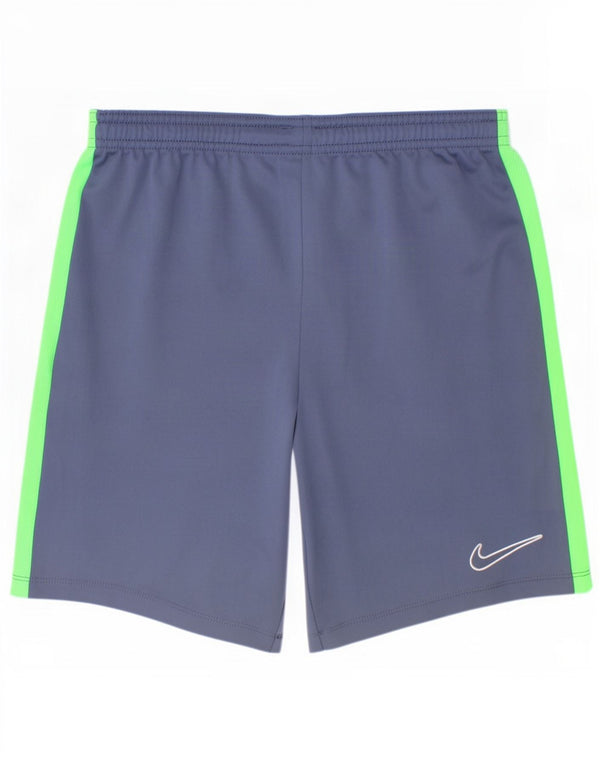 Nike Boys Sport Shorts 12-13 Years Large Blue Colourblock Polyester