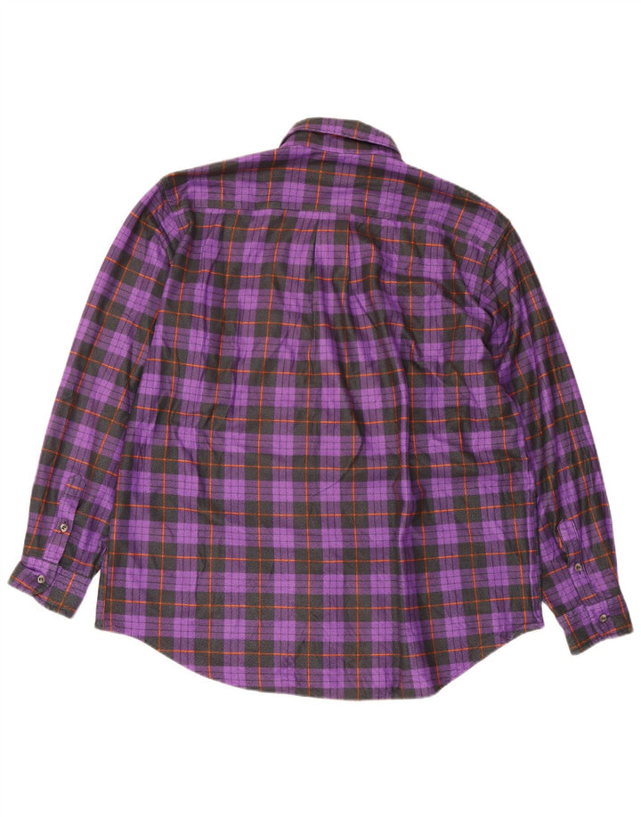 Aesse Mens Shirt Large Purple Check