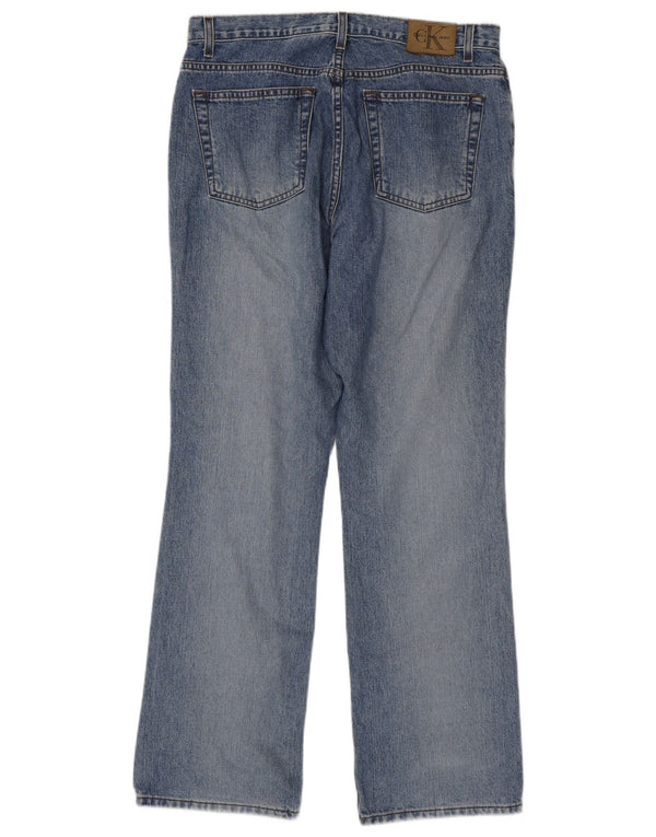 Calvin Klein Womens Straight Jeans US 12 Large W32 L32 Blue Cotton