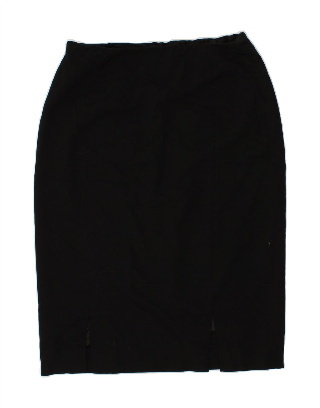 JAEGER Womens Midi Skirt UK 12 Medium W28  Black Wool