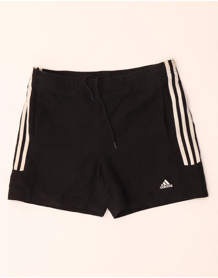 Adidas Womens Sport Shorts UK 10 Small Black Polyester