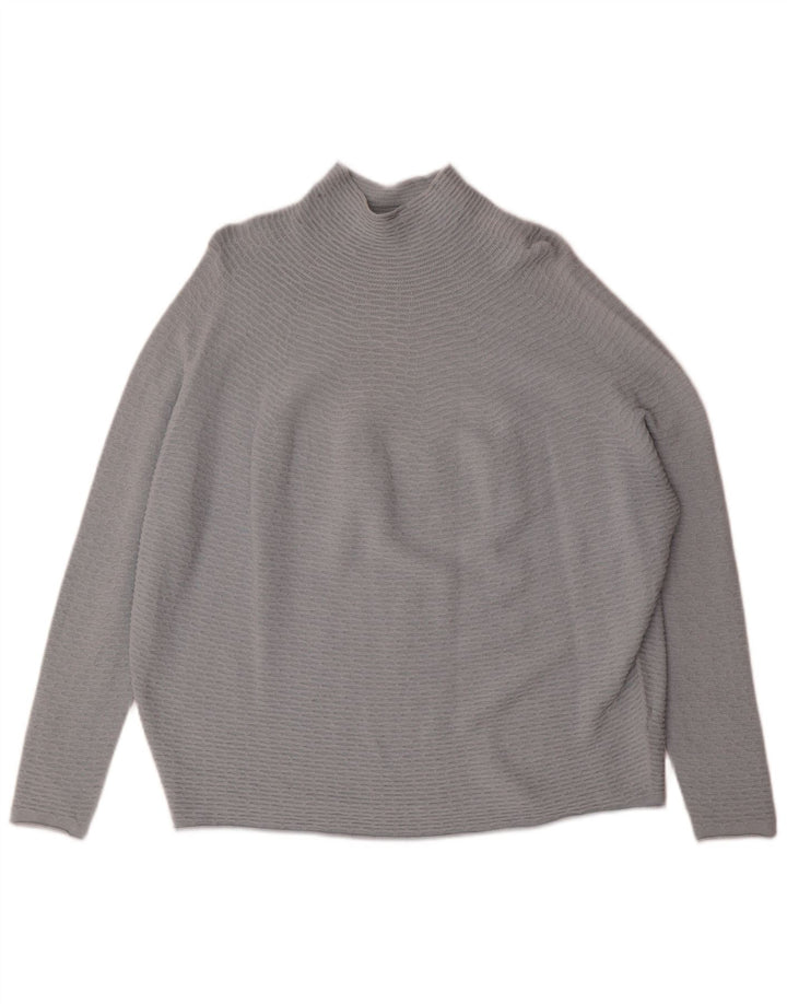 Phase Eight Womens Oversized Turtle Neck Jumper Sweater UK 14 Medium Grey
