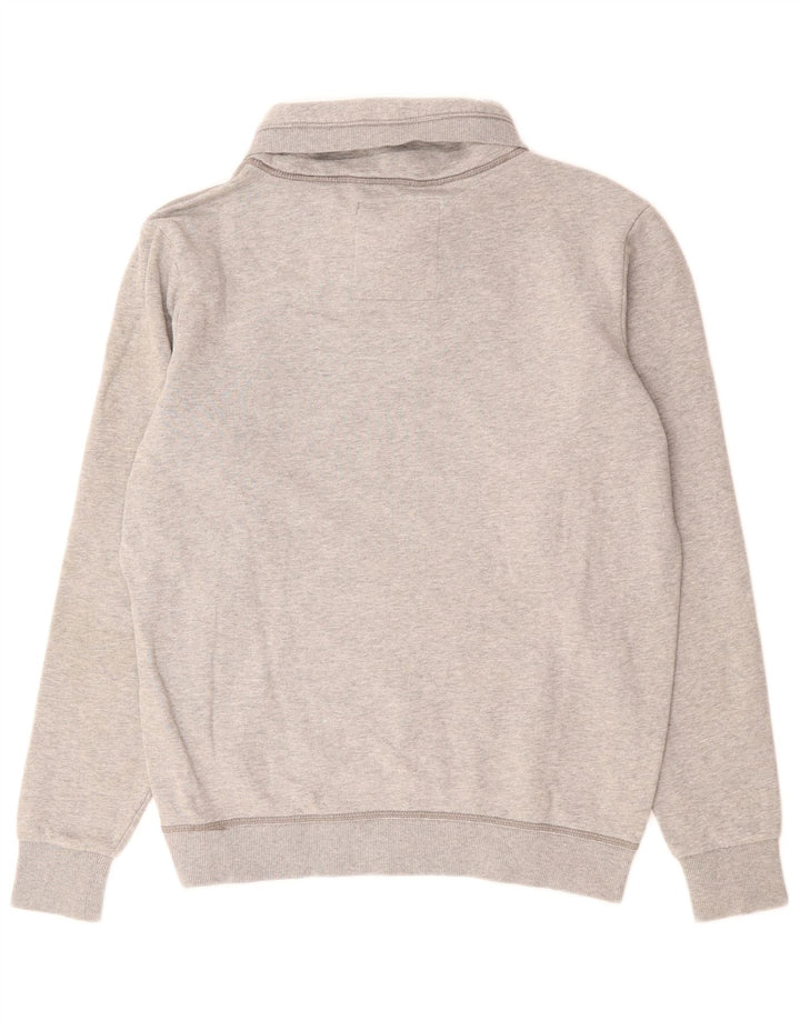 G-STAR Mens Button Neck Sweatshirt Jumper Large Grey Cotton