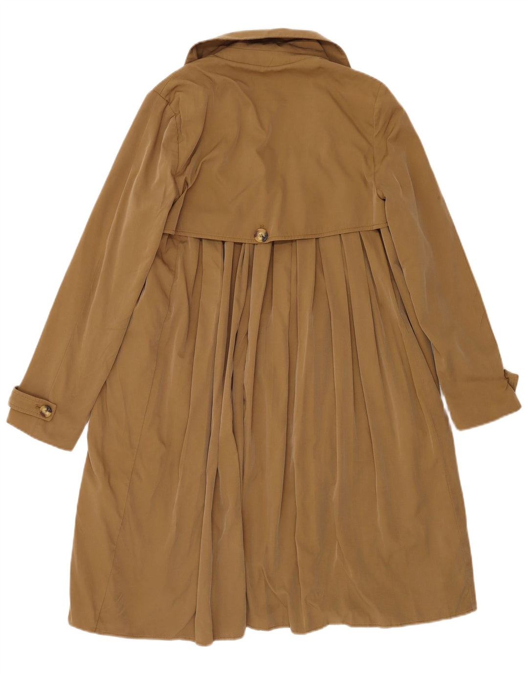 Vintage Womens Open Trench Coat UK 10 Small Brown