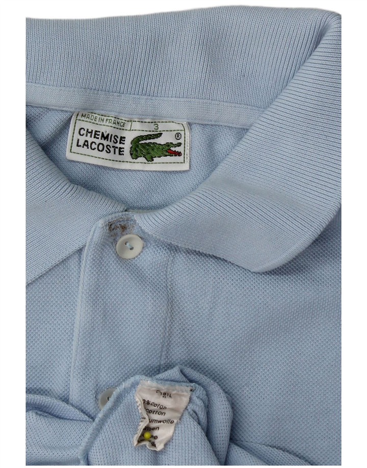 Lacoste Mens Polo Shirt Size 3 Small Blue Cotton