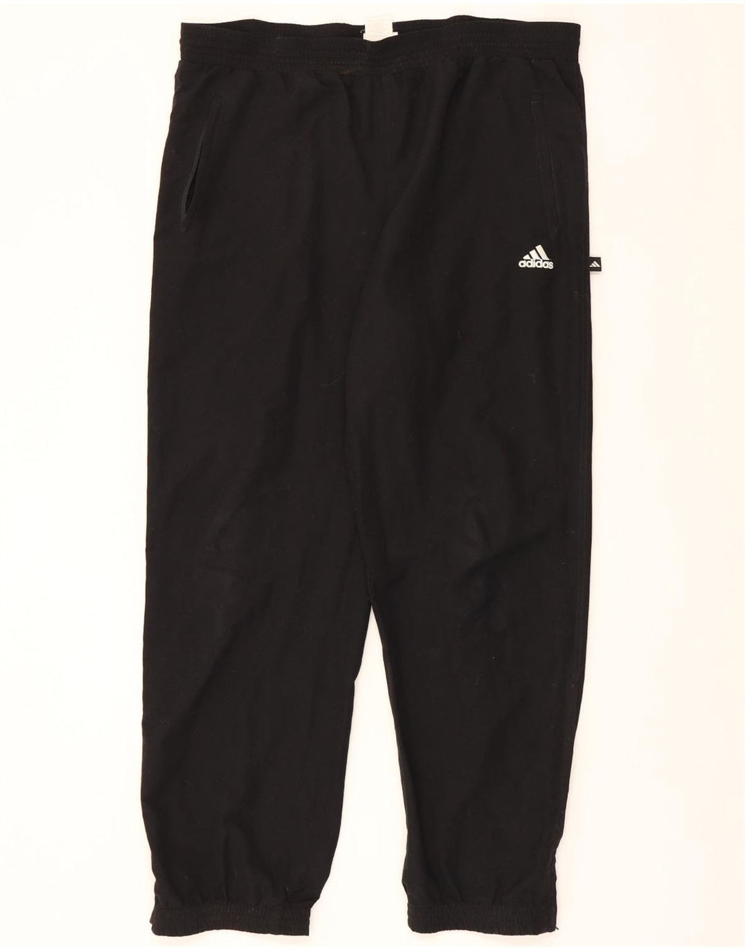 ADIDAS Mens Tracksuit Trousers Joggers Large Black Polyester Vintage Adidas and Second-Hand Adidas from Messina Hembry 