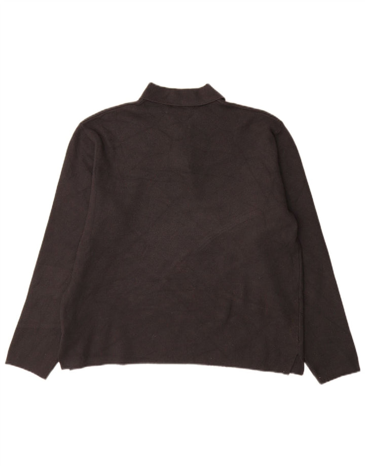 Zara Mens Polo Neck Jumper Sweater Medium Grey Viscose