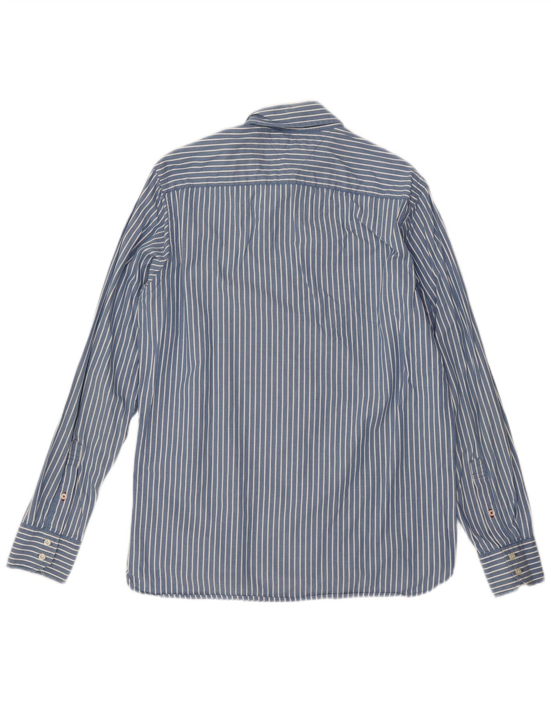 TOMMY HILFIGER Mens Shirt Medium Blue Pinstripe Cotton