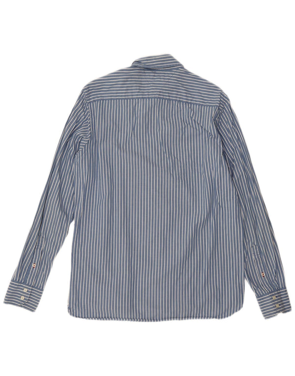 TOMMY HILFIGER Mens Shirt Medium Blue Pinstripe Cotton