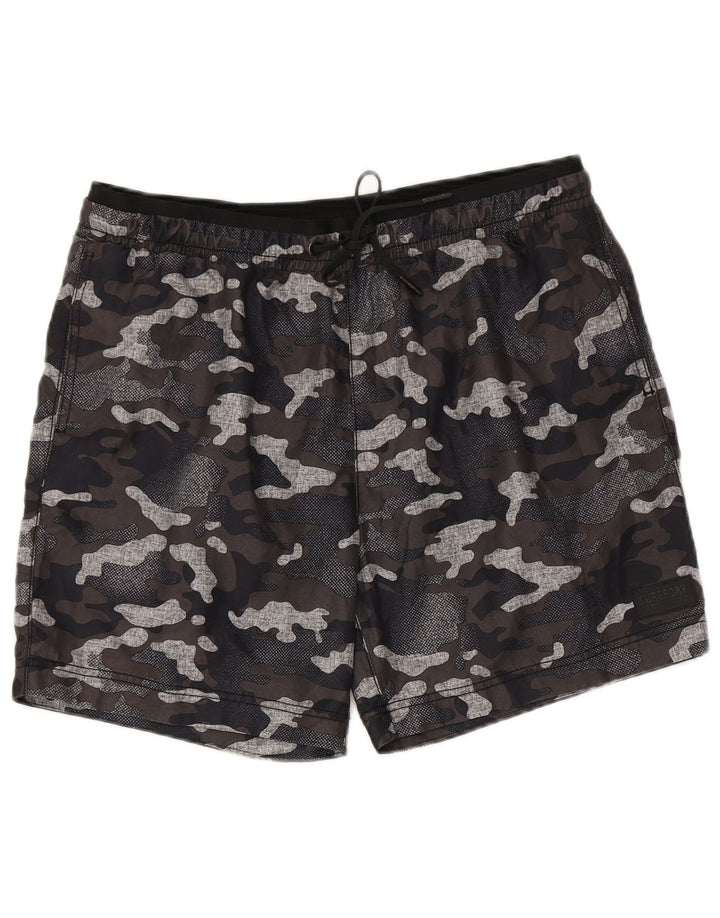 Superdry Mens Swimming Shorts Large Multicoloured Camouflage Polyester