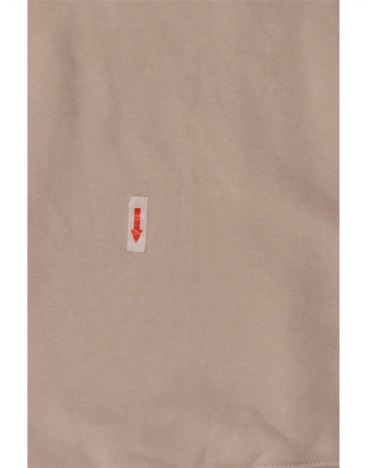 Nike Mens Zip Neck Sweatshirt Jumper Medium Off White Cotton