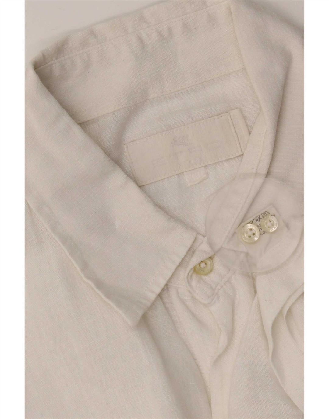 Etro Mens Shirt 2XL White Linen