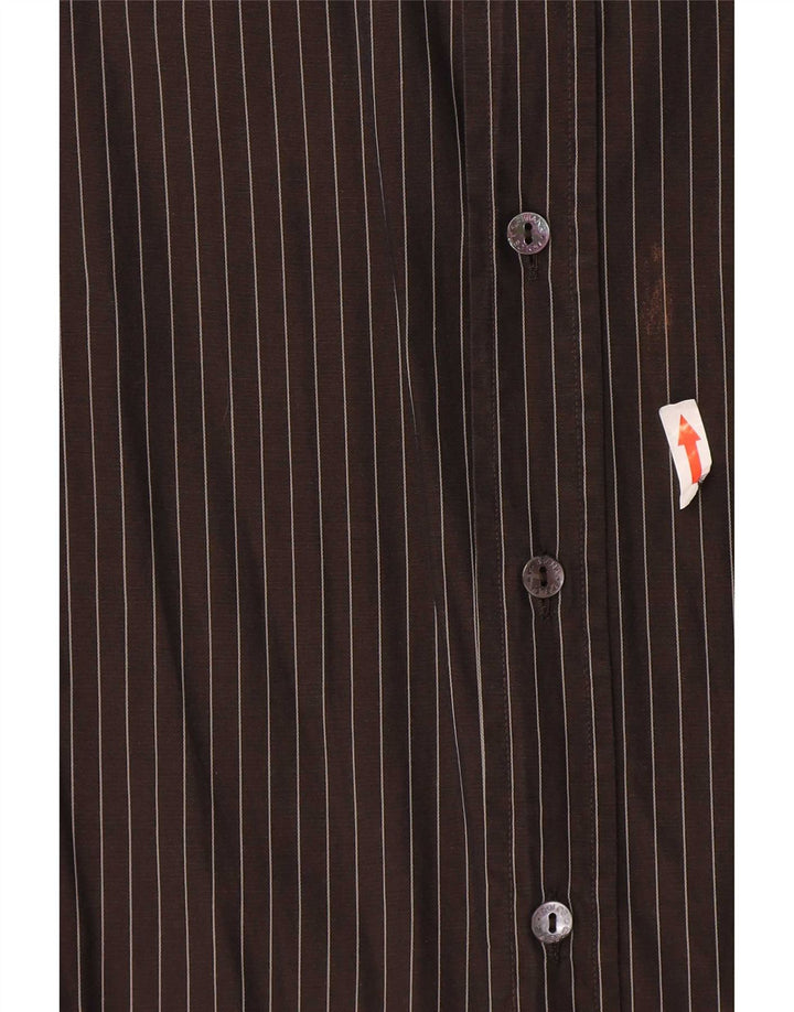 Dolce & Gabbana Mens Shirt Size 40 15 1/2 Medium Black Pinstripe