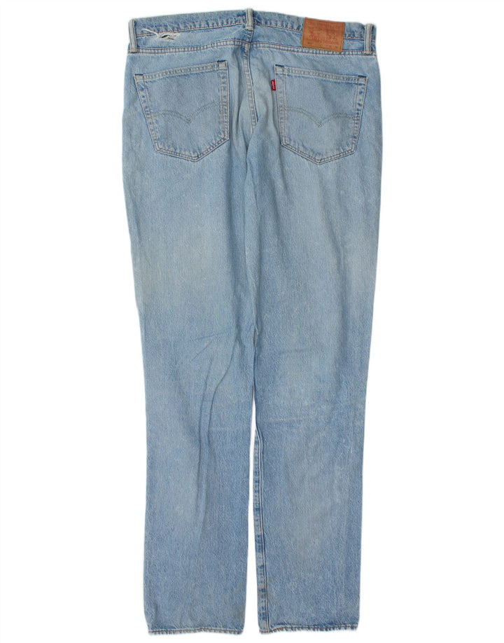 Levi's Mens Distressed Slim Jeans W36 L34 Blue Cotton