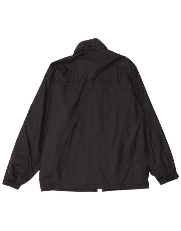 Fila Mens Hooded Windbreaker Jacket UK 40 Large Black Polyamide