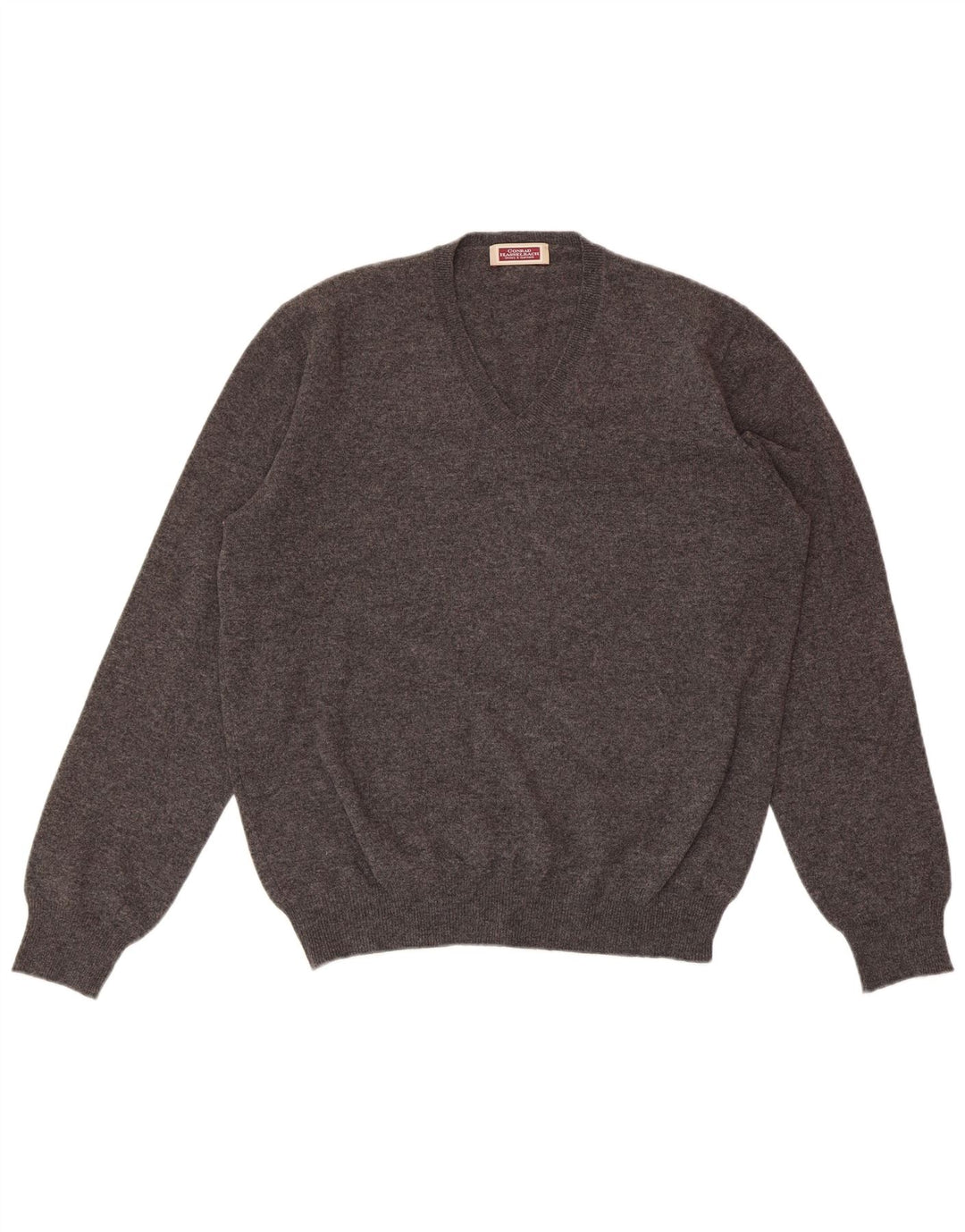 CONRAD HASSELBACH SHOES&GARMENT Mens V-Neck Jumper Sweater  Medium Grey