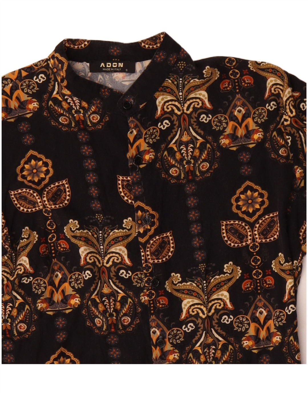 ADON Mens Shirt Small Black Paisley
