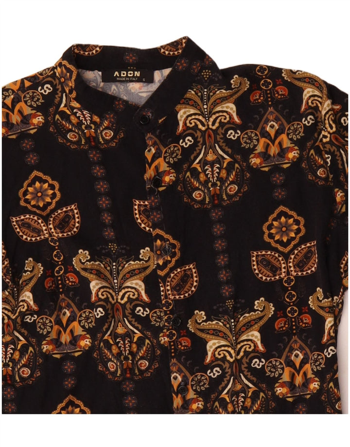 ADON Mens Shirt Small Black Paisley