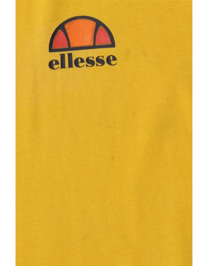 Ellesse Mens T-Shirt Top Medium Yellow Cotton