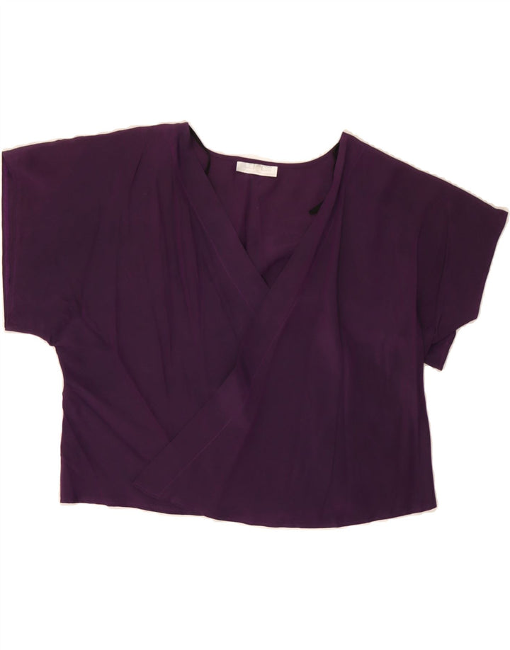 VINTAGE Womens Crop Oversized Blouse Top EU 36 Small Purple Vintage Vintage and Second-Hand Vintage from Messina Hembry 