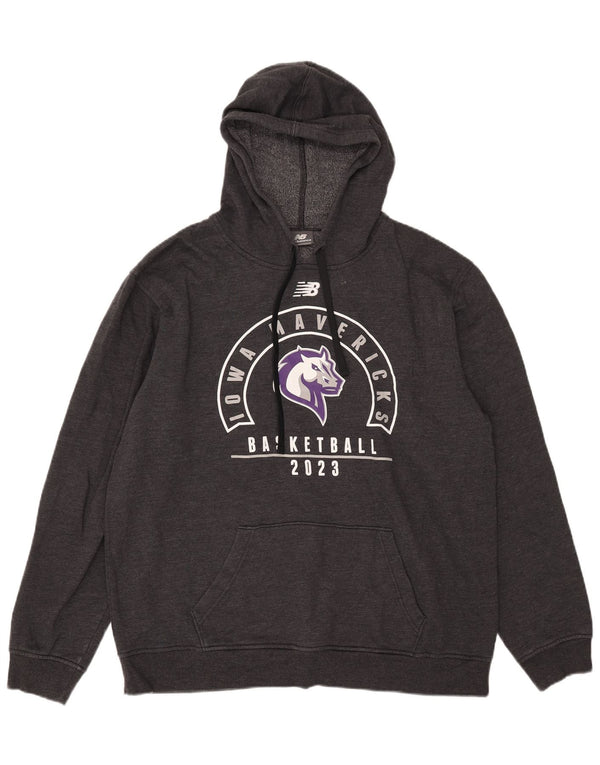 New Balance Mens Iowa Mavericks Graphic Hoodie Jumper XL Grey